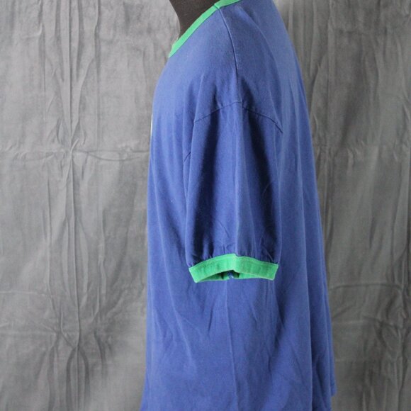 Vancouver Canucks Shirt (Retro) - Stick in Rink Logo Ringer T- Men's XL - Picture 4 of 8